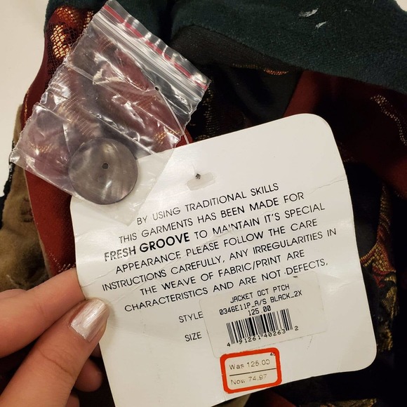 Fresh Groove Women's NWT Multicolor Jacket, Size 2X - Picture 3 of 6